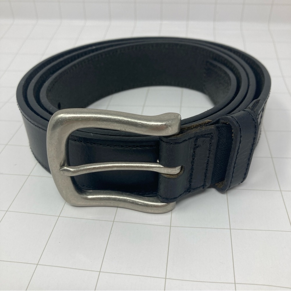 George 44 Black Belt with Silver Buckle classic Style